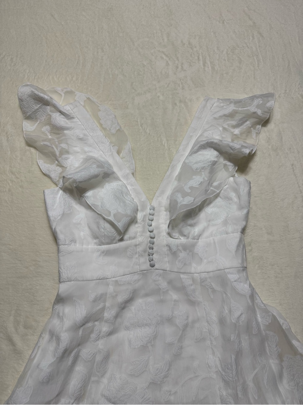 GAL MEETS GLAM Susie Floral Organza Fit & Flare Dress Size 0 - Picture 2 of 10